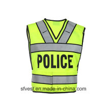 Police Safety Vest with Print Logo Fashion V Neck